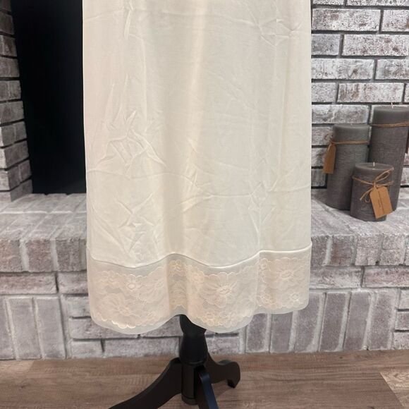 Vintage 50s/60s Vanity Fair Slip Gown Dress Size 38 Large Pinup Glamour Lace - Picture 4 of 11
